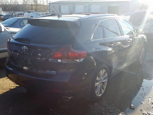 4T3BA3BB0DU037329 - 2013 TOYOTA VENZA LE BLACK photo 4