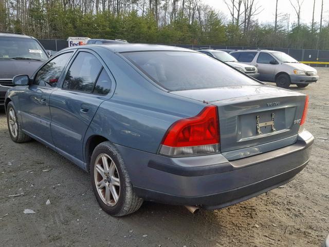 YV1RS61R722191077 - 2002 VOLVO S60 GREEN photo 3