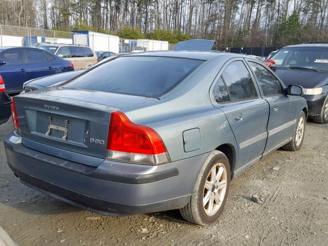 YV1RS61R722191077 - 2002 VOLVO S60 GREEN photo 4