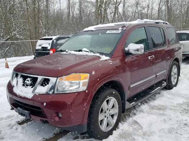 5N1AA0NE9CN614067 - 2012 NISSAN ARMADA SV RED photo 2