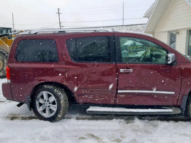 5N1AA0NE9CN614067 - 2012 NISSAN ARMADA SV RED photo 9