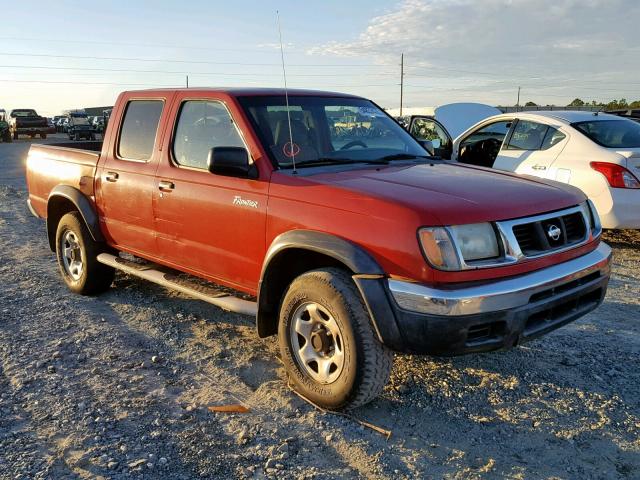 1N6ED27T5YC322520 - 2000 NISSAN FRONTIER C RED photo 1