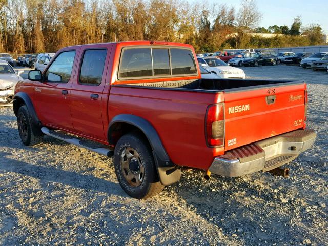 1N6ED27T5YC322520 - 2000 NISSAN FRONTIER C RED photo 3