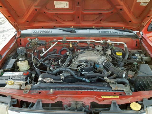 1N6ED27T5YC322520 - 2000 NISSAN FRONTIER C RED photo 7