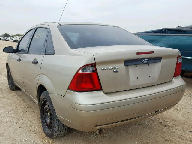 1FAFP34NX7W303734 - 2007 FORD FOCUS ZX4 BEIGE photo 3