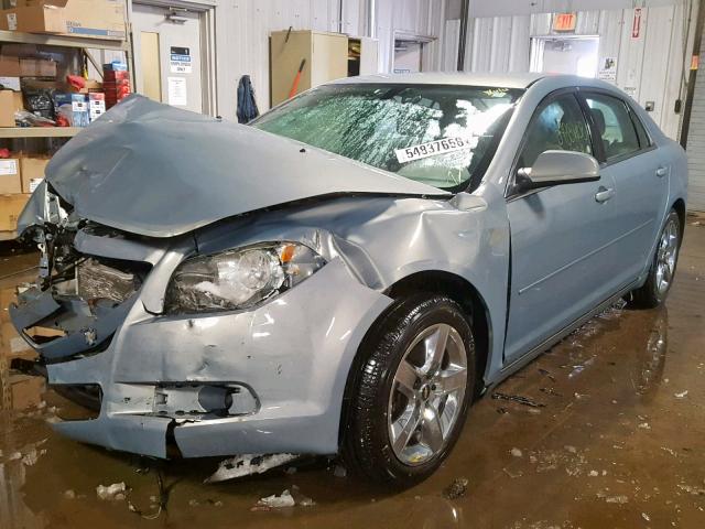 1G1ZH57B29F202524 - 2009 CHEVROLET MALIBU 1LT BLUE photo 2