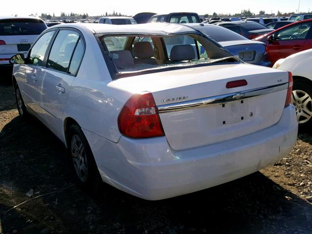 1G1ZS58F57F165906 - 2007 CHEVROLET MALIBU LS WHITE photo 3
