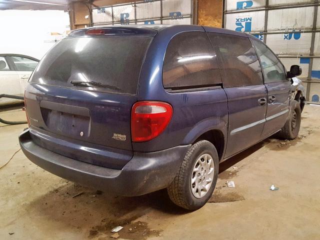 1C4GJ253X1B155333 - 2001 CHRYSLER VOYAGER BLUE photo 4