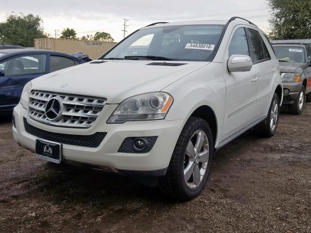 4JGBB56E99A513978 - 2009 MERCEDES-BENZ ML 350 WHITE photo 2