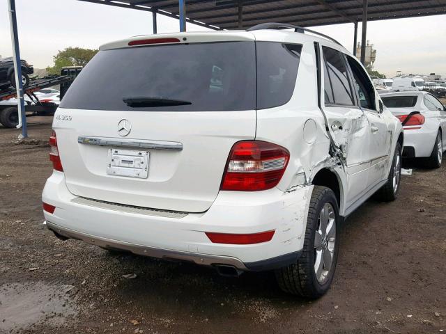 4JGBB56E99A513978 - 2009 MERCEDES-BENZ ML 350 WHITE photo 4