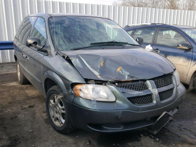 1D4GP45R24B500151 - 2004 DODGE CARAVAN SX GREEN photo 1