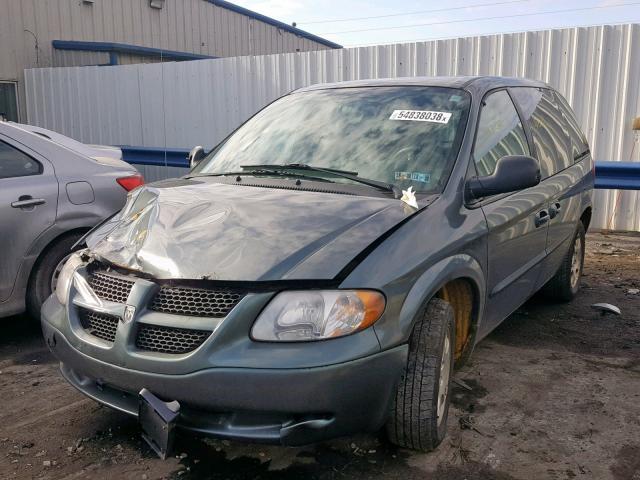 1D4GP45R24B500151 - 2004 DODGE CARAVAN SX GREEN photo 2