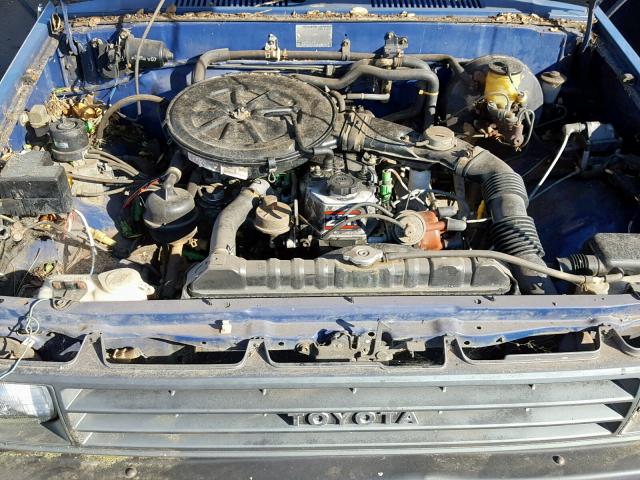 JT4RN50R7H0287532 - 1987 TOYOTA PICKUP 1/2 BLUE photo 7