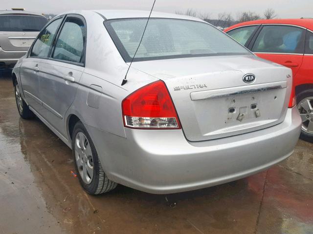 KNAFE121985564300 - 2008 KIA SPECTRA EX SILVER photo 3