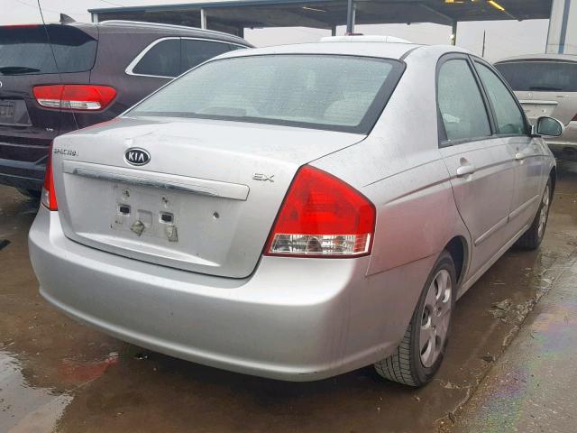 KNAFE121985564300 - 2008 KIA SPECTRA EX SILVER photo 4