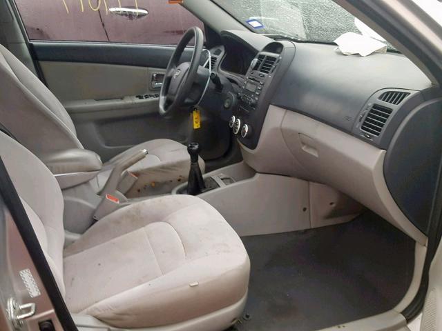 KNAFE121985564300 - 2008 KIA SPECTRA EX SILVER photo 5