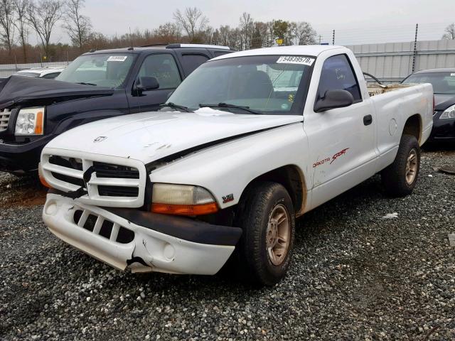 1B7FL26X5WS595717 - 1998 DODGE DAKOTA WHITE photo 2