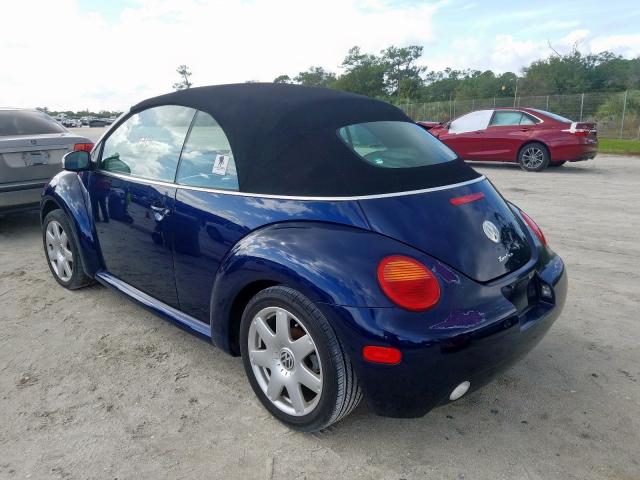 3VWCD21Y73M327088 - 2003 VOLKSWAGEN NEW BEETLE 蓝色 照片 3