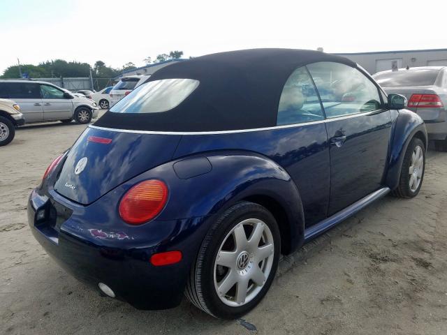 3VWCD21Y73M327088 - 2003 VOLKSWAGEN NEW BEETLE 蓝色 照片 4