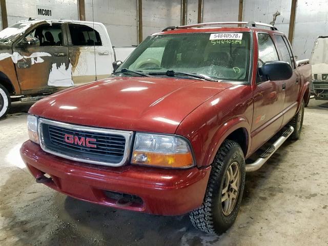 1GTDT13X24K137264 - 2004 GMC SONOMA MAROON photo 2