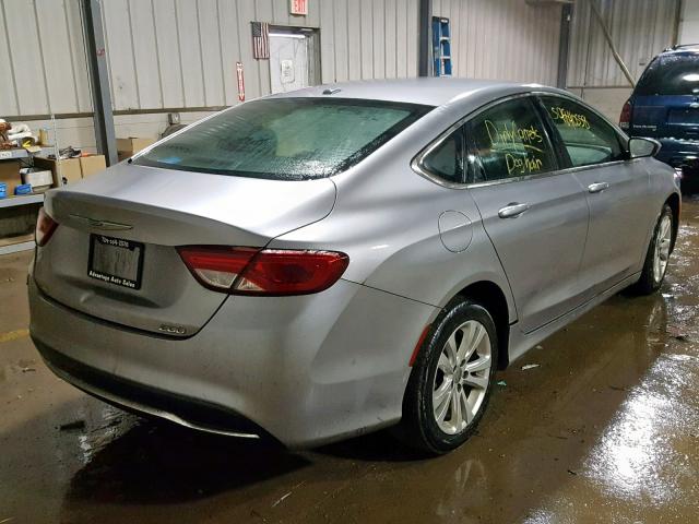 1C3CCCAB4FN649970 - 2015 CHRYSLER 200 LIMITE GRAY photo 4