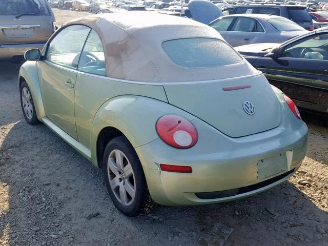 3VWRF31Y77M410844 - 2007 VOLKSWAGEN NEW BEETLE GREEN photo 3