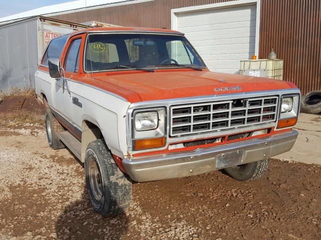 1B4GW12T9FS511758 - 1985 DODGE RAMCHARGER TWO TONE photo 1