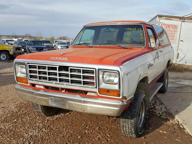 1B4GW12T9FS511758 - 1985 DODGE RAMCHARGER TWO TONE photo 2