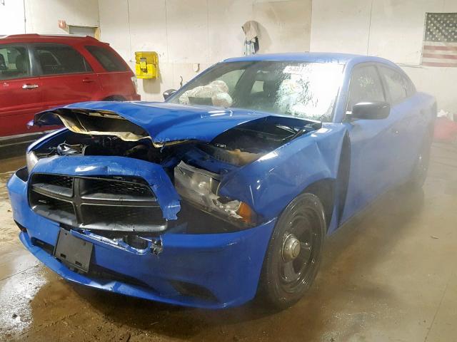 2C3CDXAT6CH232349 - 2012 DODGE CHARGER PO BLUE photo 2