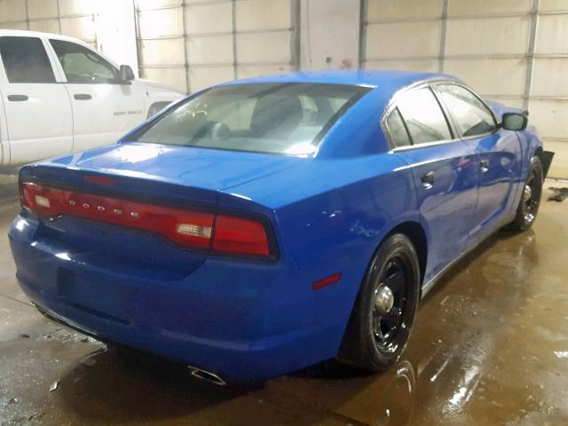 2C3CDXAT6CH232349 - 2012 DODGE CHARGER PO BLUE photo 4