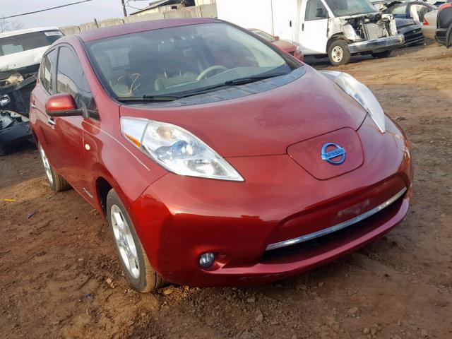 JN1AZ0CP9BT008492 - 2011 NISSAN LEAF SV RED photo 1