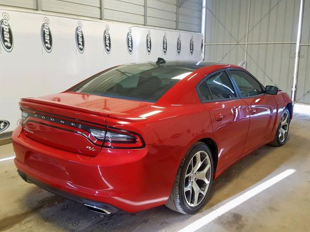 2C3CDXCT6FH871459 - 2015 DODGE CHARGER R/ RED photo 4