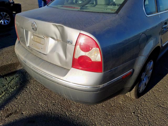 WVWRH63B83P205545 - 2003 VOLKSWAGEN PASSAT GLX SILVER photo 9