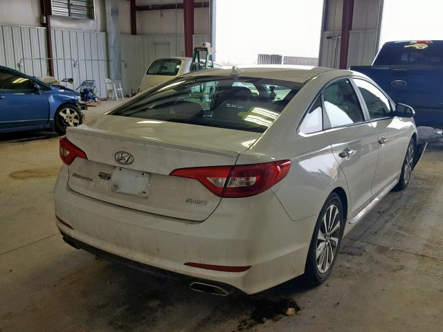 5NPE34AF6FH119240 - 2015 HYUNDAI SONATA SPO WHITE photo 4