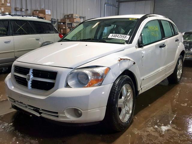 1B3HB48C87D525105 - 2007 DODGE CALIBER SX WHITE photo 2