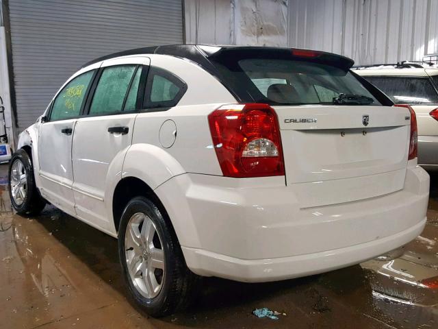 1B3HB48C87D525105 - 2007 DODGE CALIBER SX WHITE photo 3