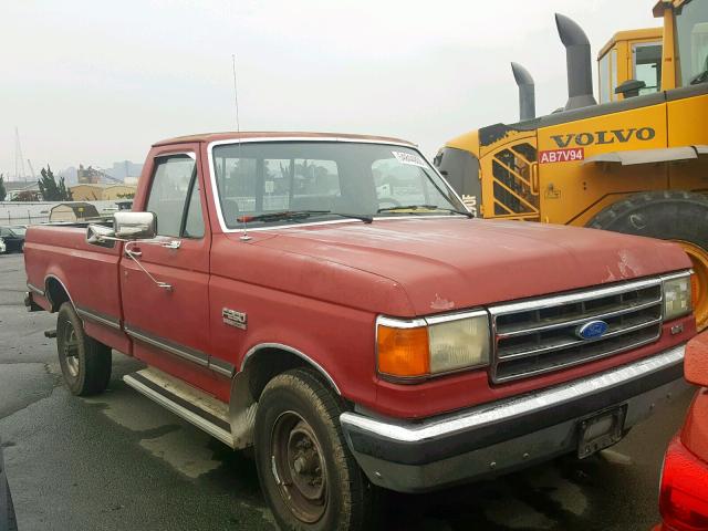 1FTHF25G8KPB15278 - 1989 FORD F250 RED photo 1
