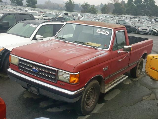 1FTHF25G8KPB15278 - 1989 FORD F250 RED photo 2