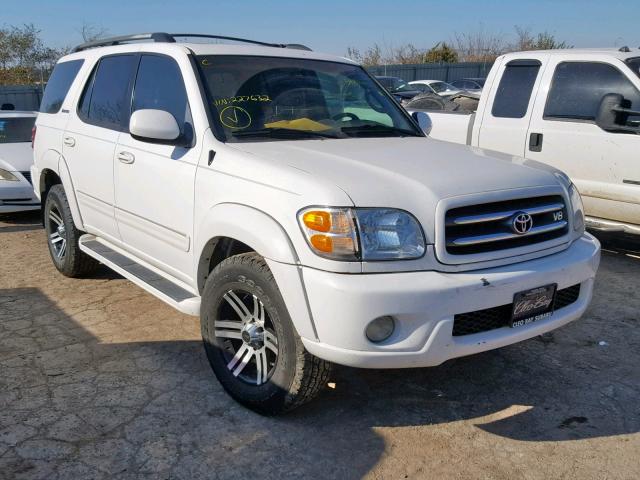 5TDBT48A94S227632 - 2004 TOYOTA SEQUOIA LI WHITE photo 1