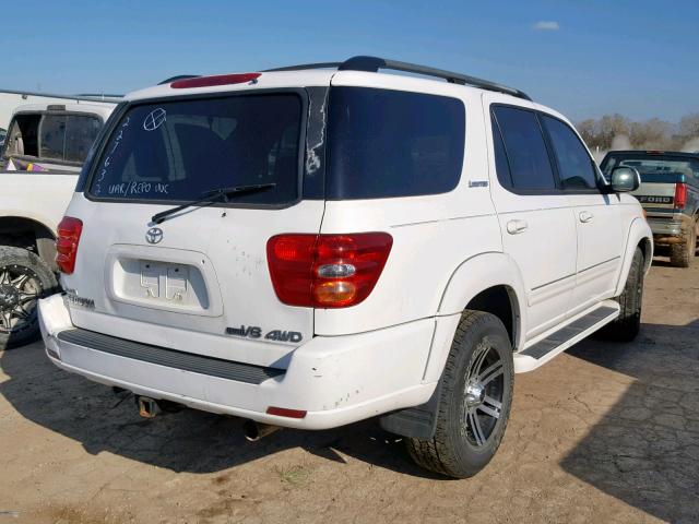 5TDBT48A94S227632 - 2004 TOYOTA SEQUOIA LI WHITE photo 4