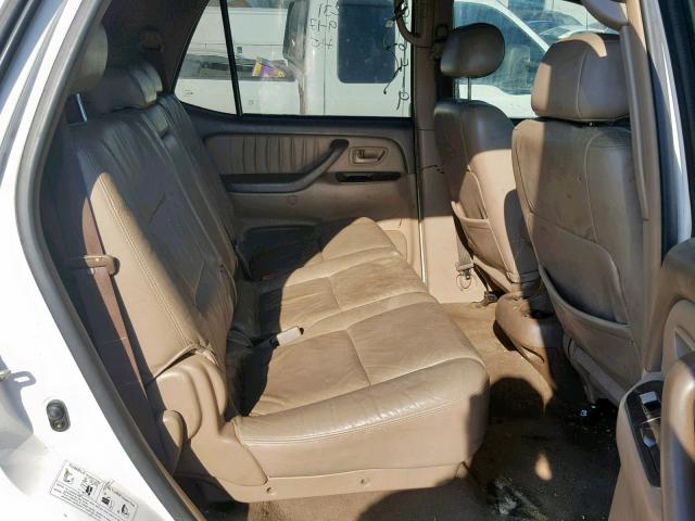 5TDBT48A94S227632 - 2004 TOYOTA SEQUOIA LI WHITE photo 6