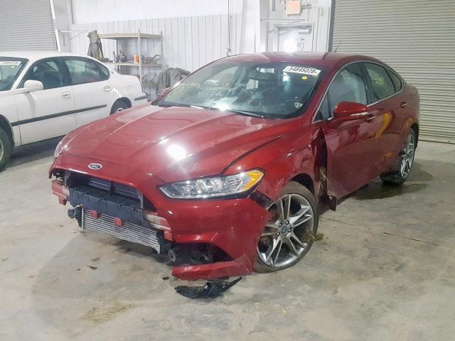 3FA6P0D99GR278216 - 2016 FORD FUSION TIT RED photo 2