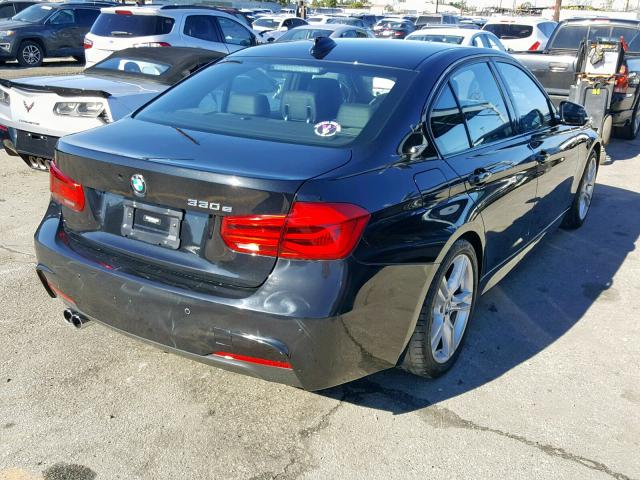 WBA8E1C36HA029392 - 2017 BMW 330E BLACK photo 4