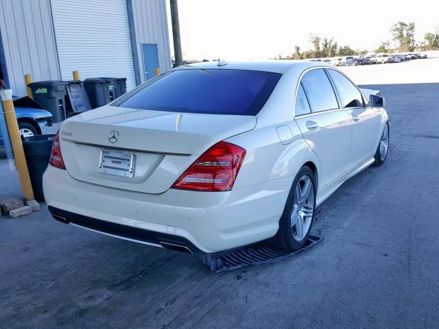 WDDNG7DB0DA524325 - 2013 MERCEDES-BENZ S 550 WHITE photo 4