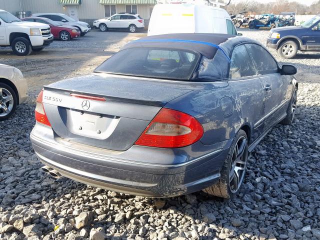 WDBTK72F47T081237 - 2007 MERCEDES-BENZ CLK 550 GRAY photo 4