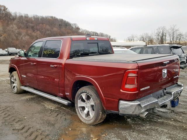 1C6SRFJT5KN521884 - 2019 RAM 1500 LARAM RED photo 3