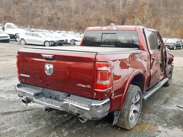 1C6SRFJT5KN521884 - 2019 RAM 1500 LARAM RED photo 4