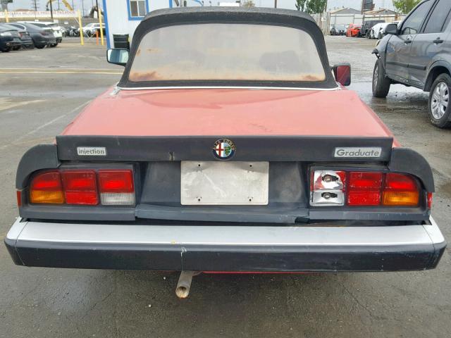 ZARBA5419G1042523 - 1986 ALFA ROMEO VELOCE 200 RED photo 9