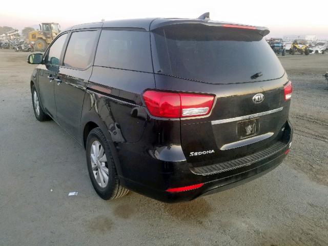 KNDMB5C1XJ6378273 - 2018 KIA SEDONA LX BLACK photo 3