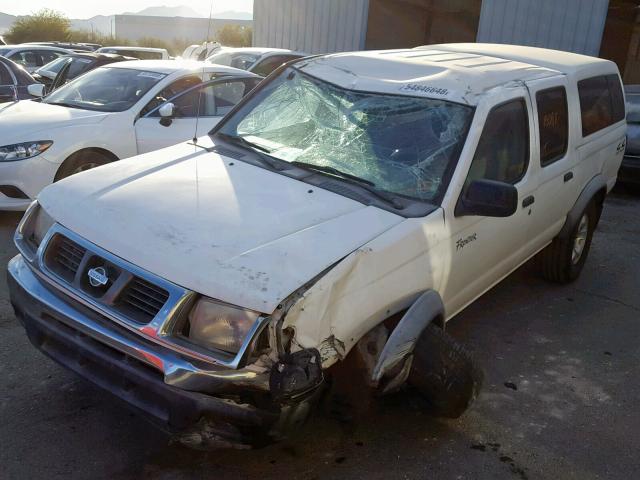 1N6ED27Y4YC387810 - 2000 NISSAN FRONTIER C WHITE photo 2